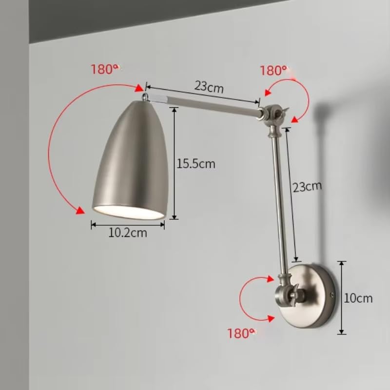 Nowoczesna lampa ścienna do wnętrz, regulowane oświetlenie LED, dekoracja sypialni, lampka nocna, nowoczesna lampa ścienna