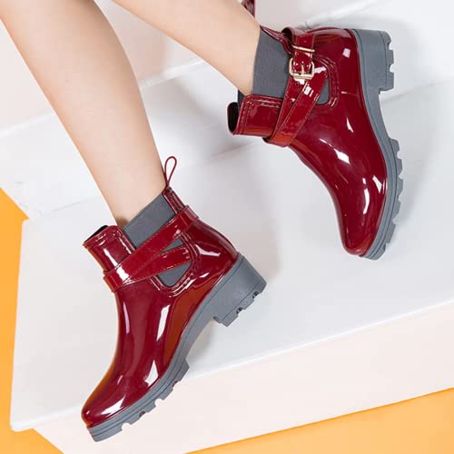 BORAMAX Tall rain Boots for Women and Waterproof Garden Shoes, Anti-Slipping Rainboots for Ladies Stylish Light Car Wash Footwear for Lawn Care, Gardening4