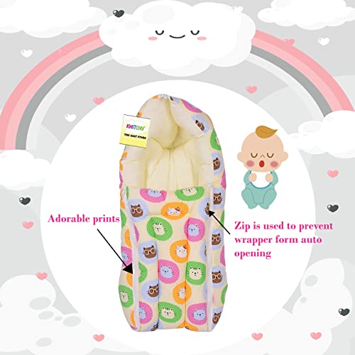 Image of Kwitchy New Born Baby Bedding Combo of Mattress with Net | 4 Pcs Gadda Set (0-6 Months) Yellow (3PCS Set)