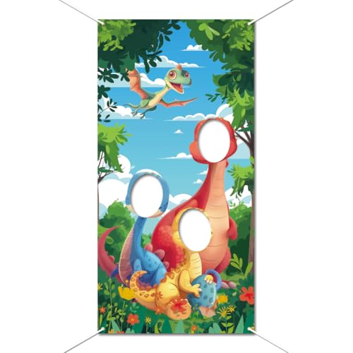 Toile de fond visage dinosaure WADORN 180x90 cm pour photo de safari