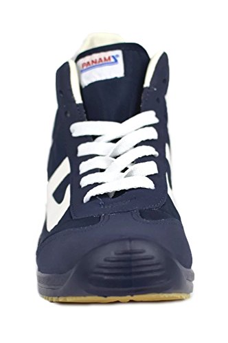 Tênis Panam – Clássico e Icônico – Zapatillas artesanais – Cano alto, Azul marinho, 8 Women/6.5 Men