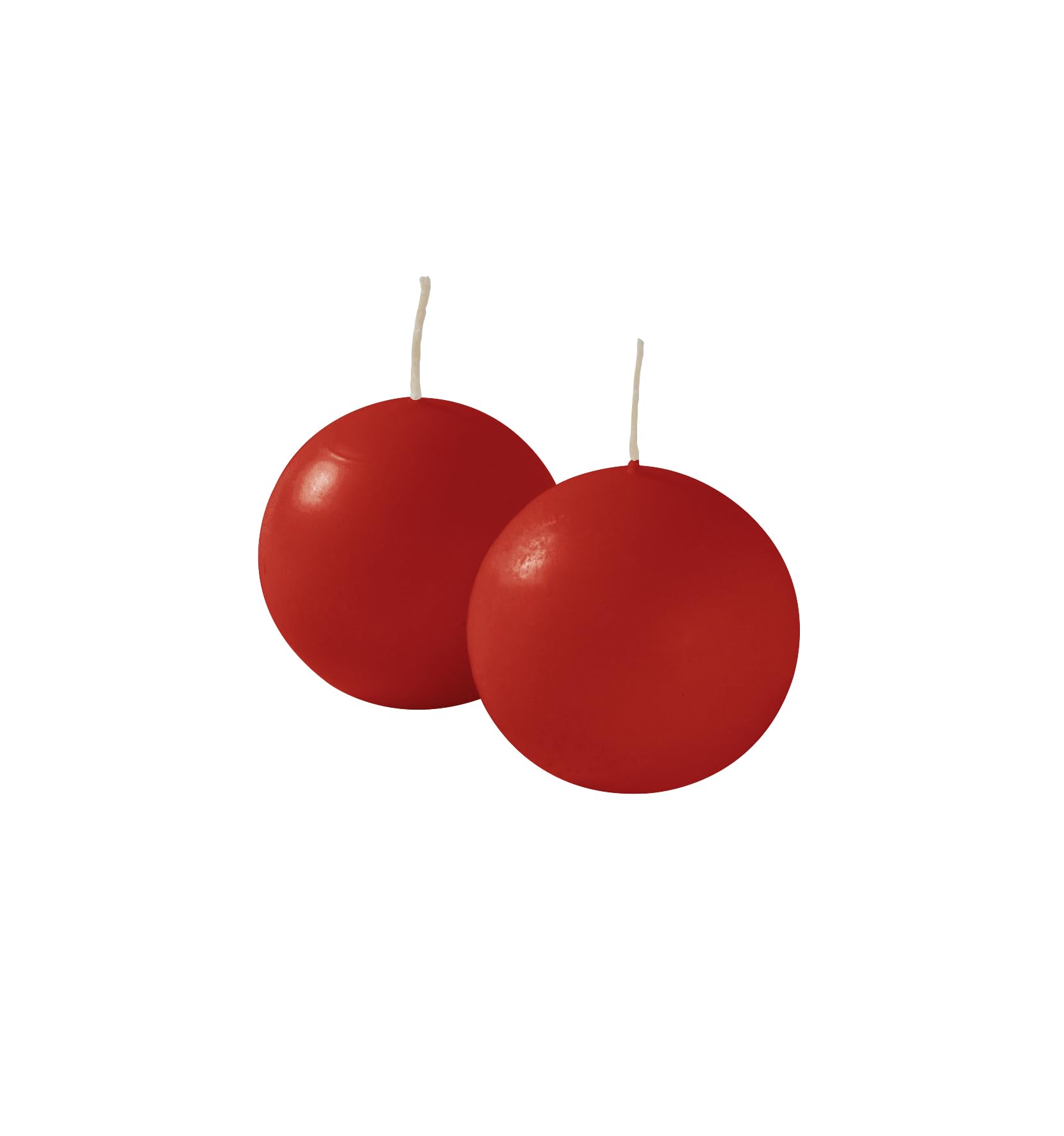 Cereria di Giorgio Risthò Spherical Candles, Wax, Red, 4.5 x 4.5 x 4.5 cm, Pack of 12