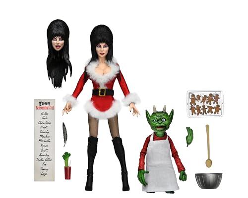 NECA Elvira, Mistress of The Dark Figurine Clothed Very Scary Xmas Elvira 20 cm