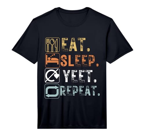 Vintage Eat Sleep Yeet Repeat Funny Design Eat Sleep Yeet Performance T-Shirt