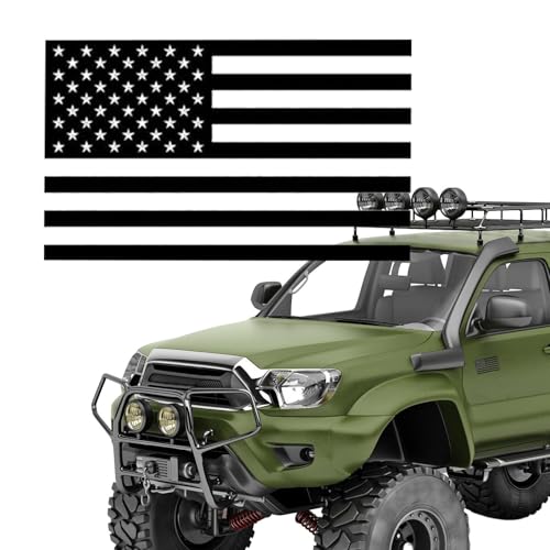 Pegatina Bandera USA - Pegatinas decorativas de vinilo negro para cascos, portátiles, camiones, motos | Pegatina bandera americana para parachoques de coche, ventana, pared, furgoneta, estilo