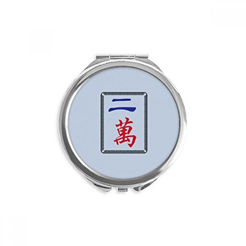 Miroir rond mahjong compact pour maquillage rapide de poche