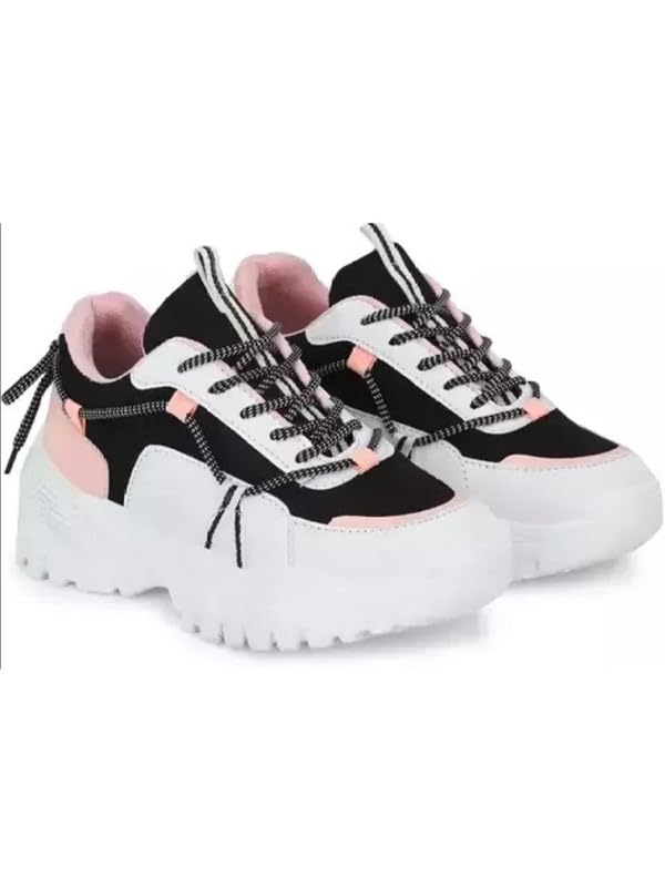 FOOTOX BE YOUR LABEL Shoes for Women | Running Shoes | Casual Shoes-FWCS-14 White-Black-Peach-06 (B0CD44J6JJ) Amazon Price History, Amazon Price Tracker