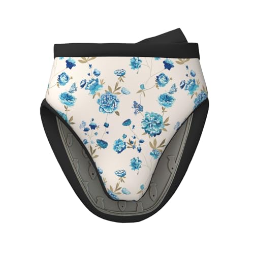 Mini guantes de horno de silicona, guantes de horno de flores azules resistentes al calor, soportes para ollas para cocina y hornear, bonitos guantes de horno