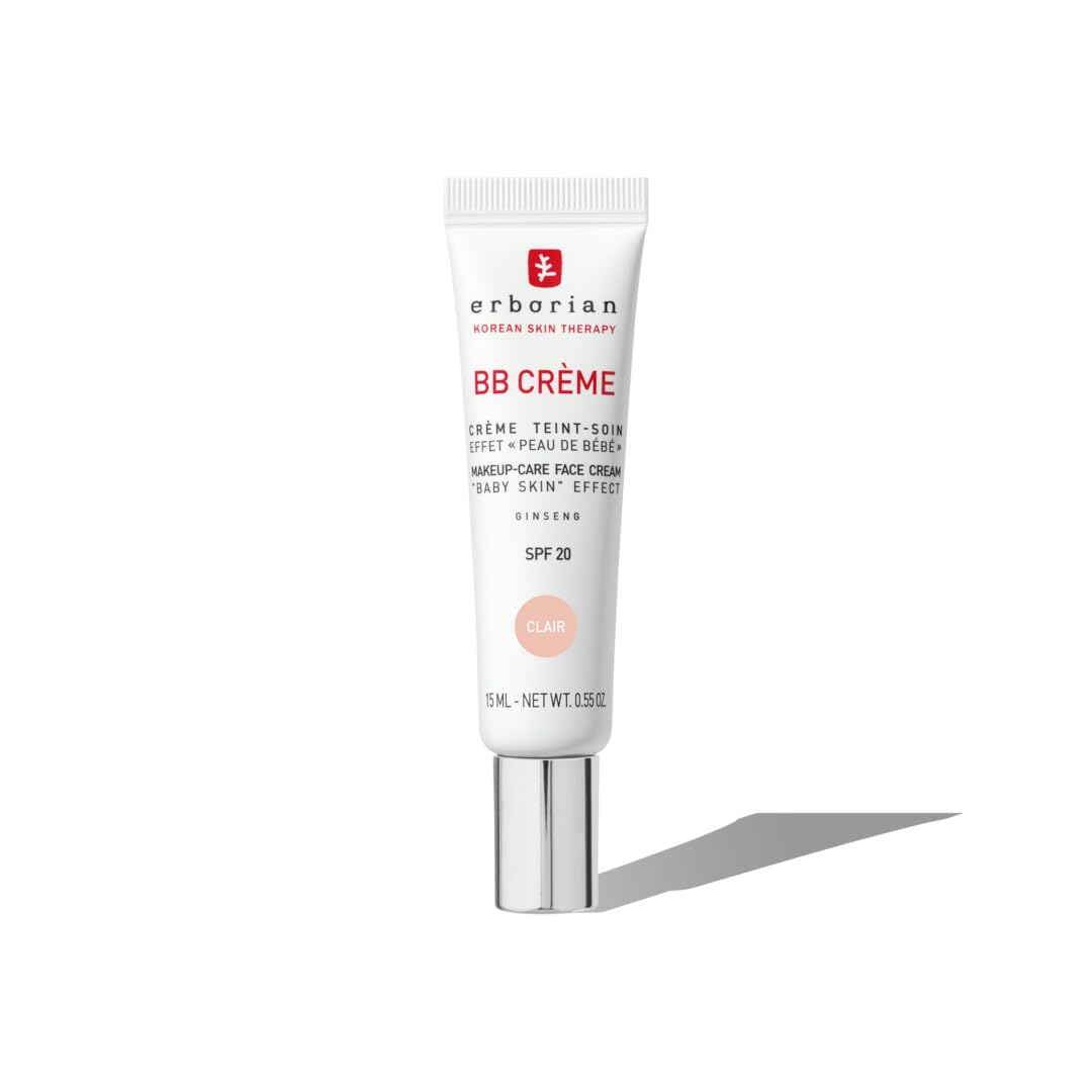 Erborian - BB Cream With Ginseng - Complexion Cream - "Baby Skin" Effect - Korean Cosmetic Treatment 5 -In -1 For SPF 20 - Clair 15 ml