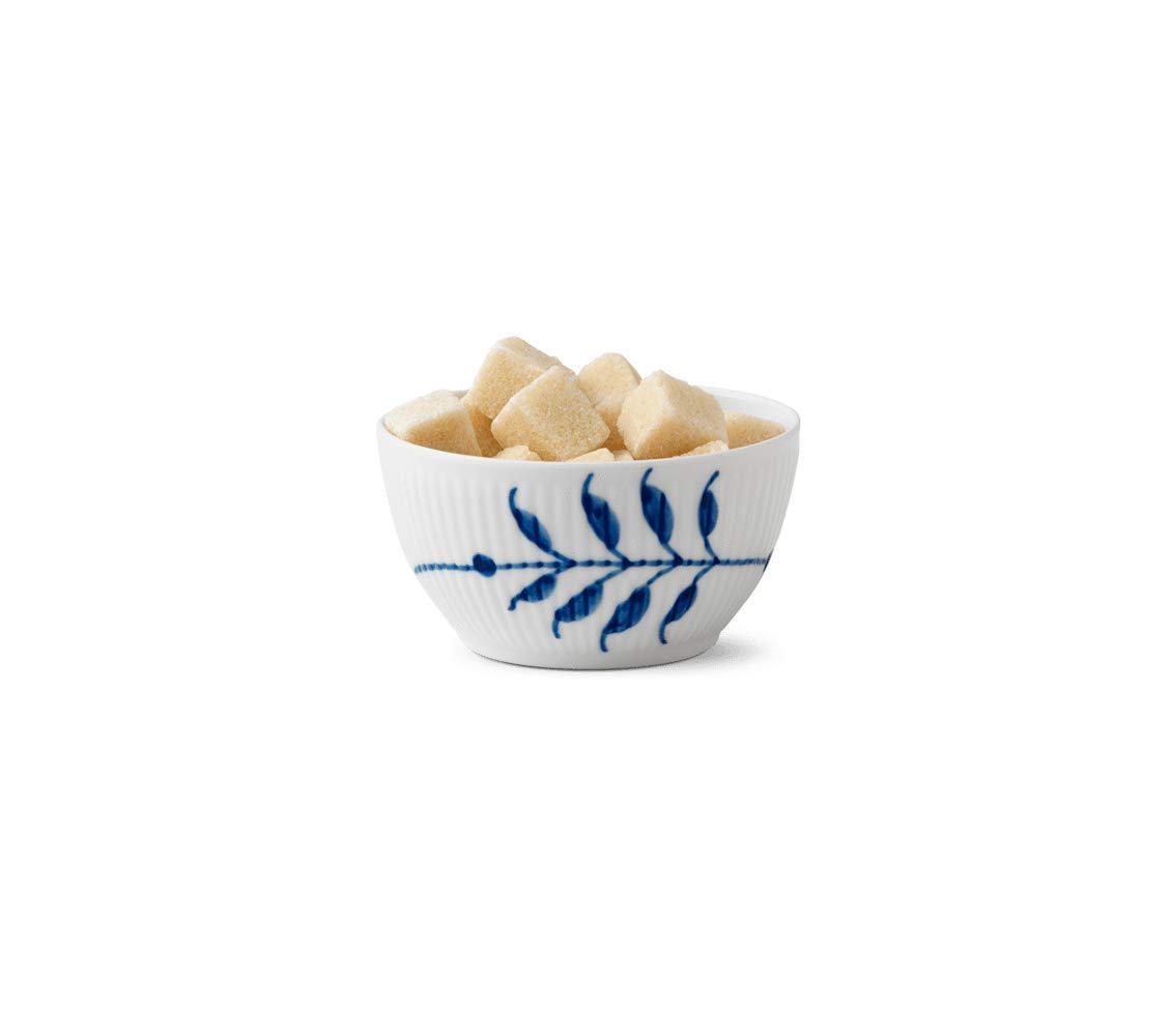Royal Copenhagen Blue Fluted Mega 1017342 - Zuccheriera in porcellana, 10 cl, dipinta a mano, colore: Blu/Bianco