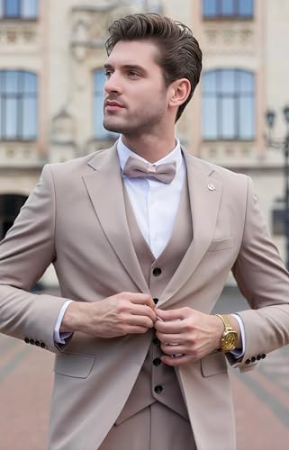 Mens Suit 3 Piece Slim Fit Suits for Men Formal Business Wedding Groom Prom Dress Set3