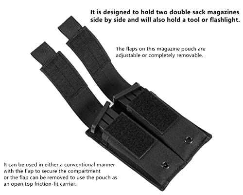 Byupin 3Pc Molle Double Pistol Mag Pouch Single Double Stack Magazine For 9Mm/.40 Calibers Glock S&W M&P, Sig 226/229, And Springfield 1911 #TOP2