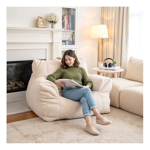 Warmiehomy Teddy Bean Bag Chair Large Bean Bag Adult with Portable Handle...