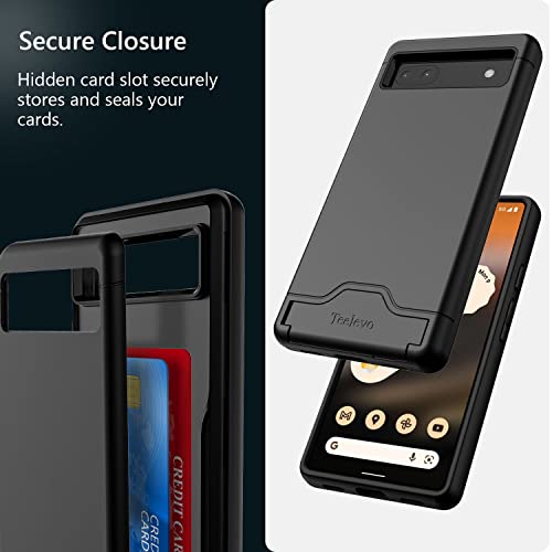 Coque Google Pixel 6a avec fente carte et support intégrés pour protection active