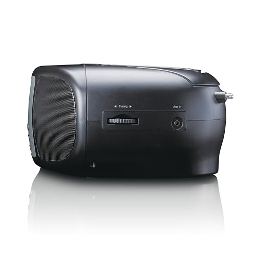 Lenco SCD-860 - Radio Cd Portatile - Radio Dab+ E Fm - Bluetooth - Lettore Cd Toploader - Display 2,4 Tft - Due Sveglie - 2 X 2 Watt Rms - 5 Tasti Di Memoria - Nero - 8
