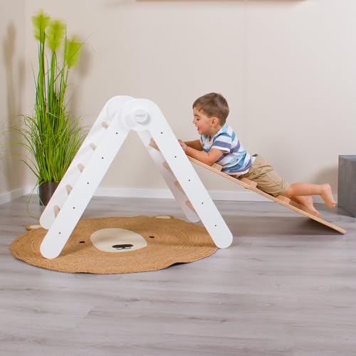 Babybay Littlefoot - Scaletta Da Arrampicata 2 In 1 Per Torre Di Apprendimento E Triangolo Di Arrampicata, Divertimento Senza Disturbi Grazie Al Legno Di Faggio Massiccio, Bordi Arrotondati, - 4