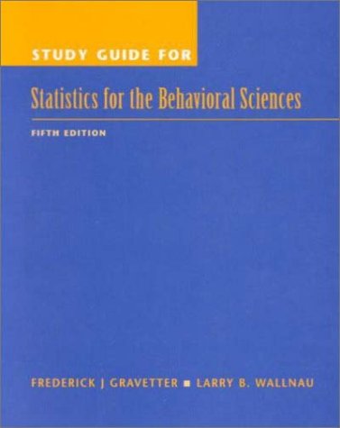 Amazon.com: Study Guide for Statistics for the Behavioral Sciences ...