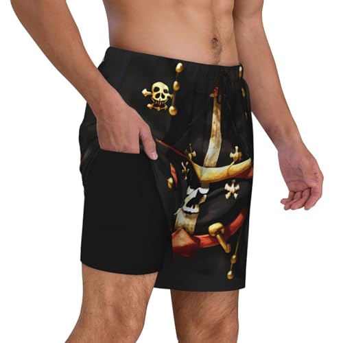 Short de bain double haut de gamme en polyester et sa doublure de compression