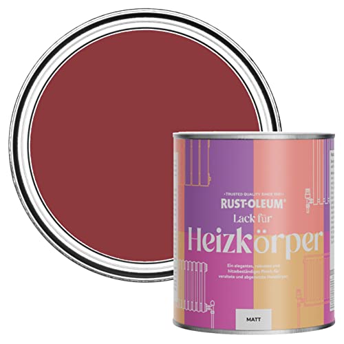 Rust-Oleum, rot Heizkörperfarbe, hitzebeständig, geruchsarm in Matt Finish - Bordeaux 750ML