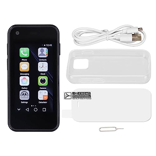 Mini Smartphone 3G med Fodral – Barntelefon 2,5" Dual SIM svart