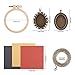 MWOOT 3 Pack Pendant Embroidery Starter Kit for Beginners, Retro Necklace Series Cross Stitch Tools for Necklace & Earrings & Hand Sewing Jewelry & Creative Gifts,Style B