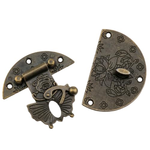 Image of PIYAANYO Vintage Brass Cipher Padlock with Screws for Small Wooden Jewelry Boxes, Cabinet latches 1PCS