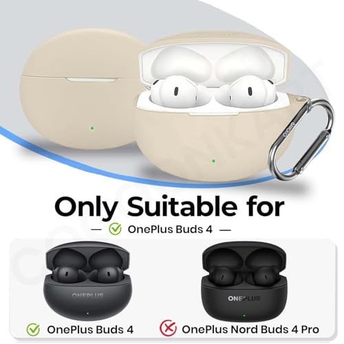 Image of Silicone Case Cover Compatible for OnePlus Buds 4 -Ivory Gold