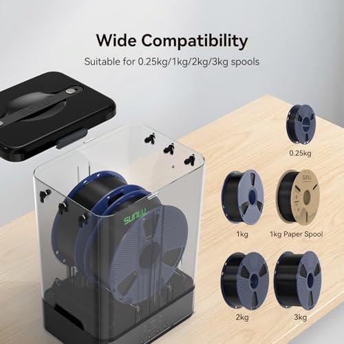 Image of SUNLU Filament Dry Box - 3KG Filament Storage Box with Hygrometer