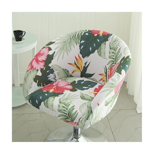 HDSDVNON Fundas Elásticas Estampadas For Taburetes De Bar con Brazos, Antideslizantes, Juego De 4/2, Diseño De Respaldo Curvo Y Redondo, Lavables A Máquina Y con Parte Inferior Elástica(J,1PC)