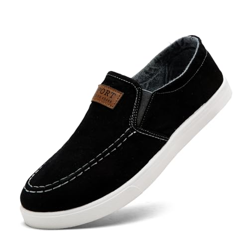 Men's Slip-on Loafers Casual Canvas Shoes Fashion Boat Shoes Casual Comfortable Lightweight Walking
