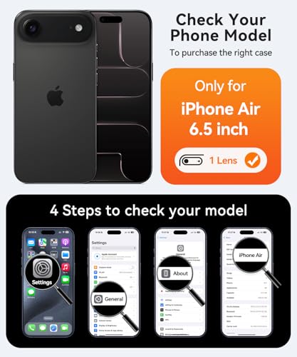 Image of CANSHN Magnetic Compatible with iPhone Air Case(6.5 Inch), Upgraded [Full Camera Protection] [Compatible with Magsafe] [Translucent Matte] Shockproof Phone Cover for iPhone 17 Air Case,Deep Green