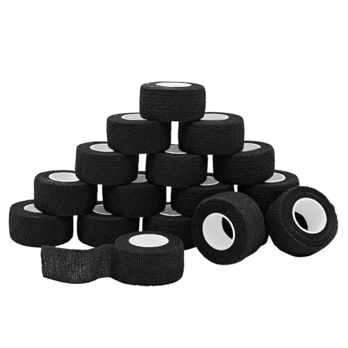 Nutoko 18 Rolls Venda Cohesiva Venda Cinta Bendaje Adhesiva 2.5CM X 4.5M Vendaje Autoadhesivo Deportiva Tape Elástico Adhesiva Impermeables Cinta Autoadhesiva para Manos, Pie, Rodillas Esguinces