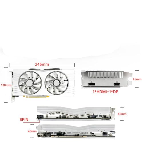 Image of RX580 8GB GDDR5 Graphics Card for PC with PCIe 3.0 X16 HDMI and Dual DisplayPort for Desktop Systems