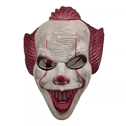 N/C Halloween horror clown mask, masquerade props mask Horror cosplay mask Off White 9.5x11.8