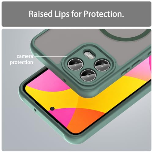 Image of Compatible with T-Mobile Revvl 8 Pro Case Cover,Compatible with MagSafe,Anti-Fall,Compatible with T-Mobile T Phone 3 Pro 5G Cell Protective Phone Case Green