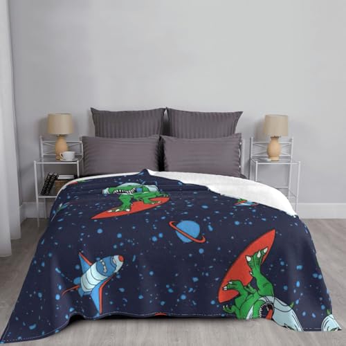 Couverture flanelle astronaute plaid imprimé drôle cadeau idéal lit - 6