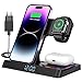 Produktbild 3 In 1 Kabelloses Ladegerät,Faltbarer Induktive Ladestation für iPhone 14 13 12 11 Pro Max/Se 3/Xs/Xr/X/8+,Galaxy S22 S21/S20,für Apple Watch 7/6/Se/5/4/3/2/1,Wireless Charger für Airpods Pro/2/3