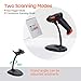 Tera 1D 2D QR Barcode Scanner Wireless and Wired with Battery Level Indicator Digital Printed Bar Codes Reader with Stand Portable Handheld Barcode Scanner Compact Plug and Play Model D5100-Z