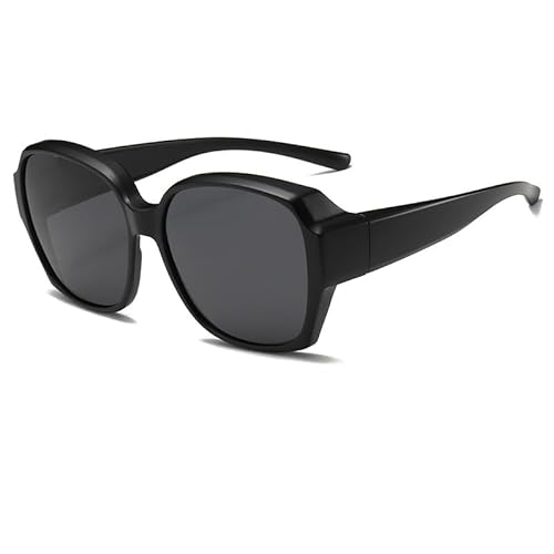 [Bontand] 2WAY �T���O���X �ዾ, �I�[�o�[�T�C�Y�t���[��, ��150mm x ����60mm, �u���b�N (���̍����g�̍����D�F�̐؂�)