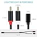 [Apple MFi Certified] Lightning to RCA Cable Audio Aux Adapter，2-Male Y Splitter Aux Cord Compatible with iPhone 14 13 12 11 Pro XS XR X 8 7 for Amplifier, Car, Home Theater, Speaker and More (6FT)