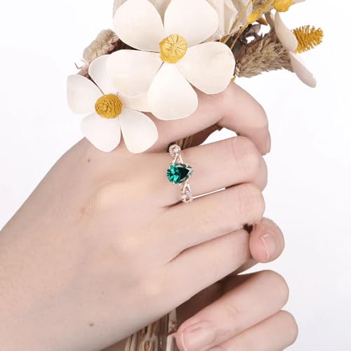 Aihpos Vintage Gemstone Engagement Rings For Women Unique Twig Pear Shaped Bridal Engagement Ring 10k 14k 18k Rose Gold Birthstone Ring Teardrop Wedding Ring4