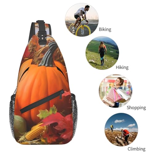 Bolso Cross Chest Harvest Pumpkin para Hombre y Mujer miniatura 6
