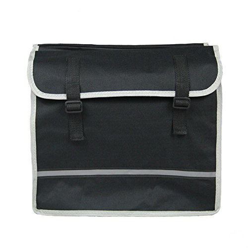 JUNEO Sacoche de vélo, TKSTAR Sac porte-bagages de double Sacoche double Sacoche de selle vélo résistante aux intempéries, Noir