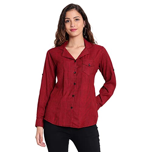 Image of Indietoga Women's Rayon Casual Chekered Shirts (Small to Plus Sizes 7XL)