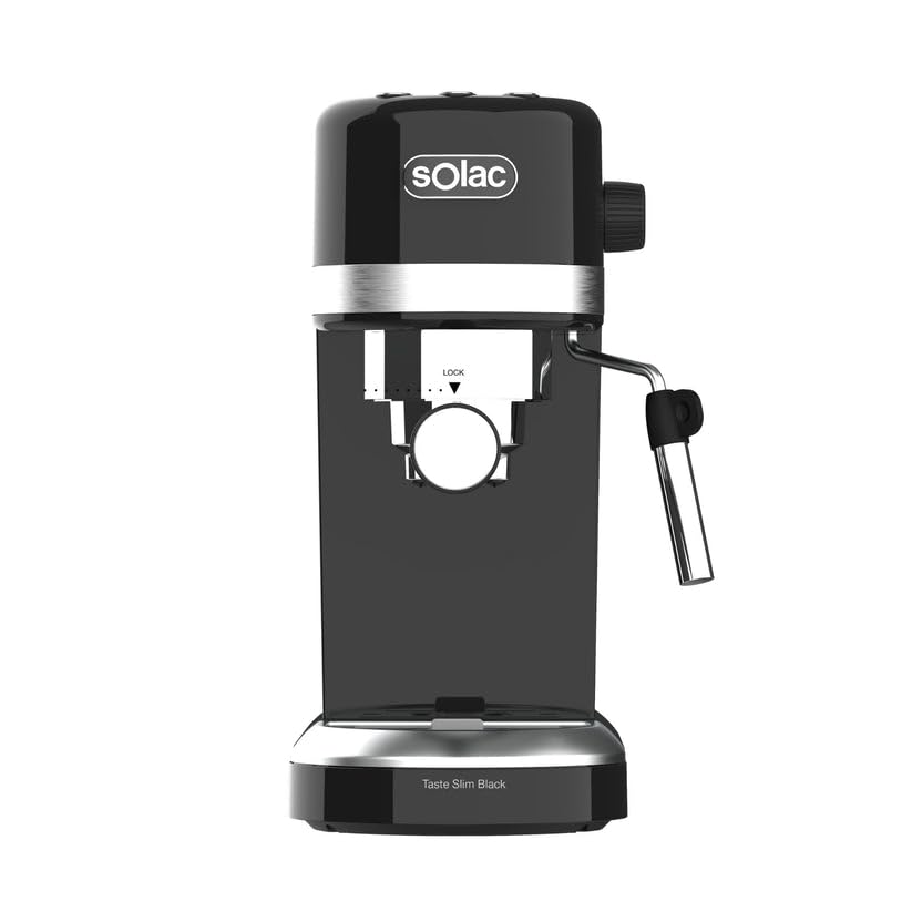 Solac - Cafetera Espresso 1350W | 20 Bares de Presión | Sistema Thermoblock | Café Programable | Vaporizador Orientable | Bandeja Calienta Tazas