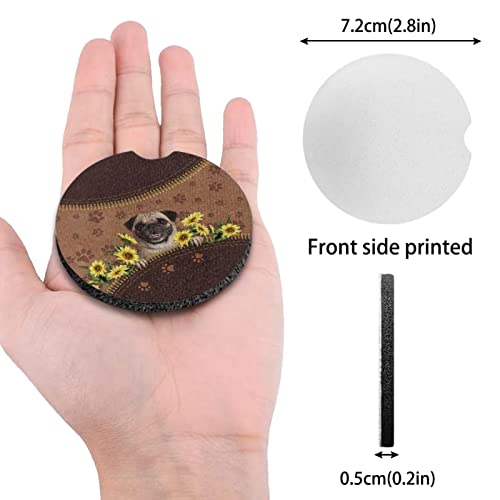 Portavasos para carro Rnyleeg 2 unidades absorbente miniatura 7
