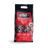 Ready to Grill in 20 Minutes: Weber Briquettes light quickly and are ready to use in just 20 minutes for immediate grilling Long-Lasting Heat: Enjoy up to 3 hours of steady heat, great for grilling, smoking, or barbecuing Suitable for Two Cooking Ses...