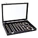 Black Velvet Jewelry Display Case for Rings, Bracelet and Necklace Organizer Box for Selling (13.75 x 9.5 In)