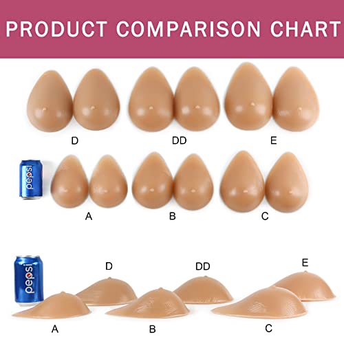Ivita One Pair Teardrop Shape Silicone Breast Forms For Mastectomy Crossdressers Prosthesis Bra Pads Inserts #TOP4