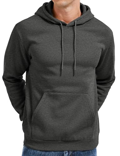 MAGCOMSEN Men's Hoodies Fleece Lined Sweatshirts Drawstring Casual Workout Midweight Pullover With Kangaroo Pocket2